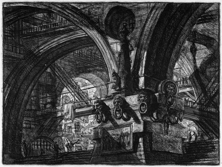 15   Piranèse - Prisons imaginaires, 2ème version, Planche XV (Le pilier au...).jpg