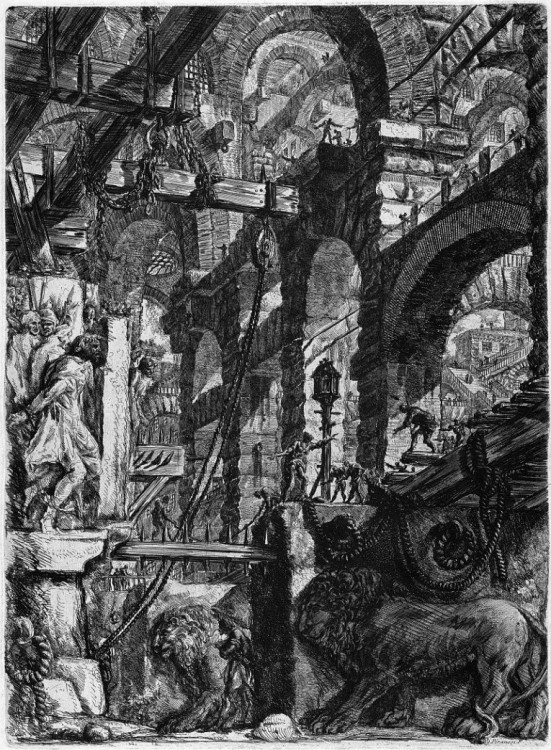 05 Prisons imaginaires, 2ème version, Planche V (Les reliefs de lions).jpg