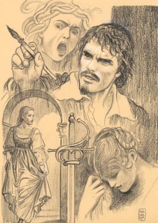 24.1 - Milo Manara - Crayonné pour Le Caravage.jpg