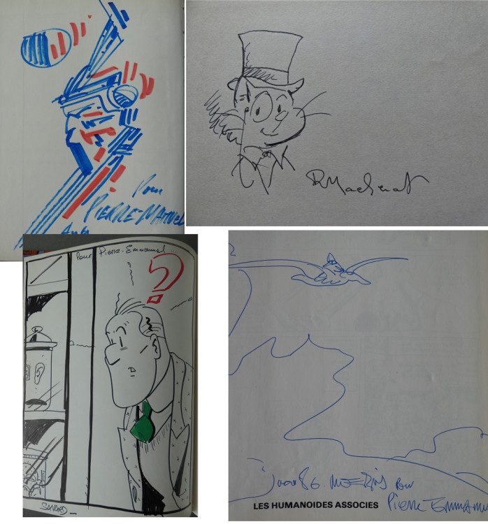 Dédicaces Philippe Druillet, Raymond Macherot, Didier Savard et Moebius - Jean Giraud.JPG