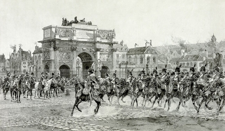 Arc du Carrousel Revue des troupes 1810.jpg