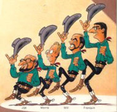 Jijé, Morris, Will, Franquin caricaturé par Morris.jpg